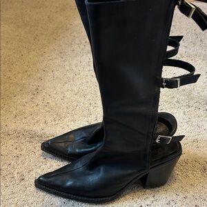 Women's Black Leather Boots
